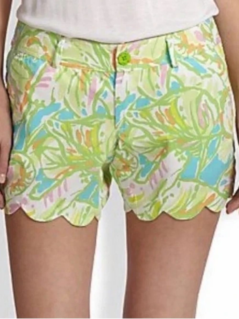 Lilly Pulitzer Buttercup Scallop Hem Shorts. Size 0!!